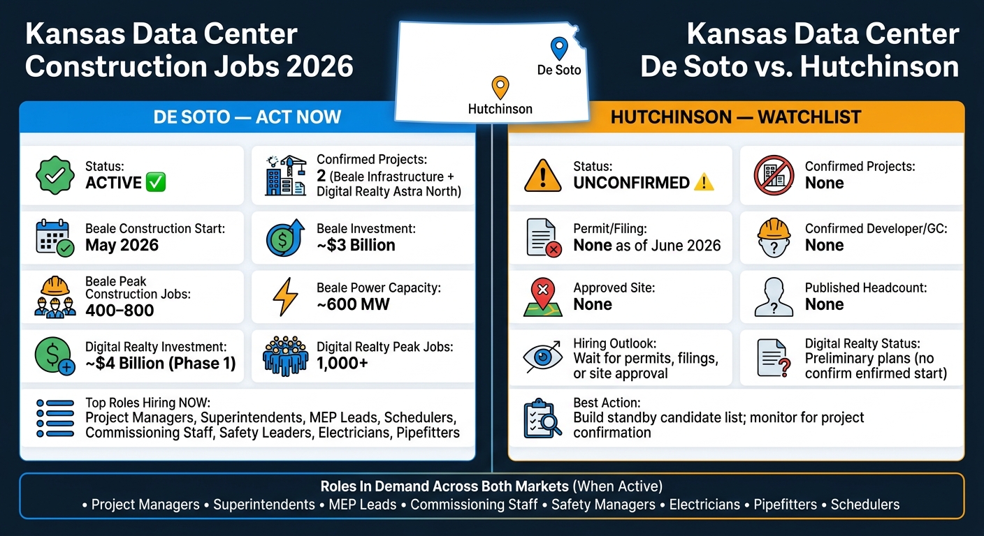 De Soto vs Hutchinson: Kansas Data Center Construction Jobs 2026