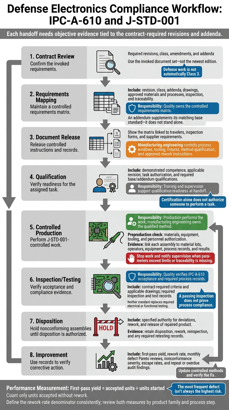 Defense Electronics Compliance Workflow: IPC-A-610 and J-STD-001