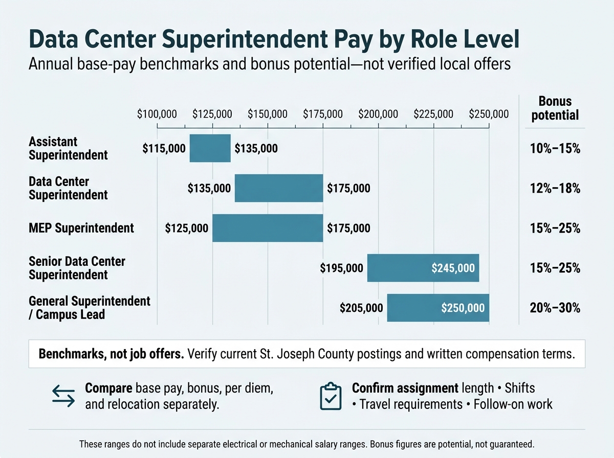 Data Center Superintendent Pay by Role Level
