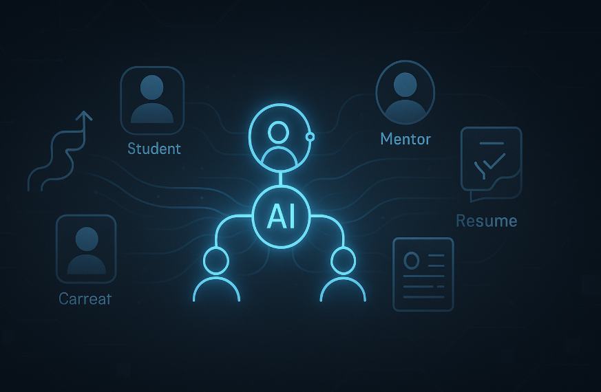CareerVillage AI mentor matching interface