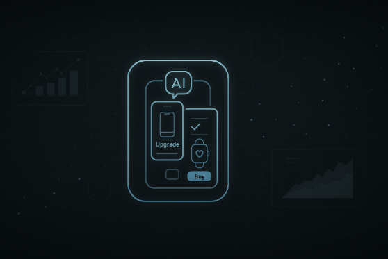 Telecom AI upselling and cross-selling dashboard showing ARPU lift and churn reduction