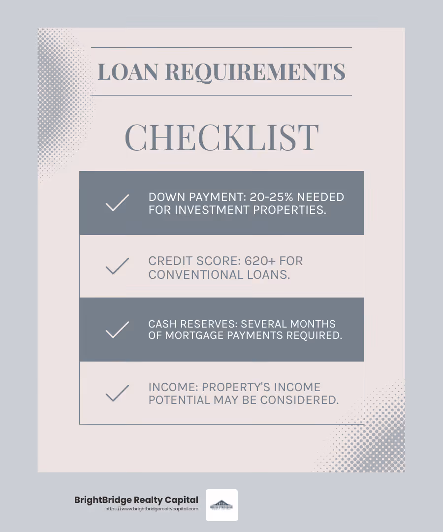 Loan Requirements Infographic - rental property loans infographic checklist-light-blue-grey