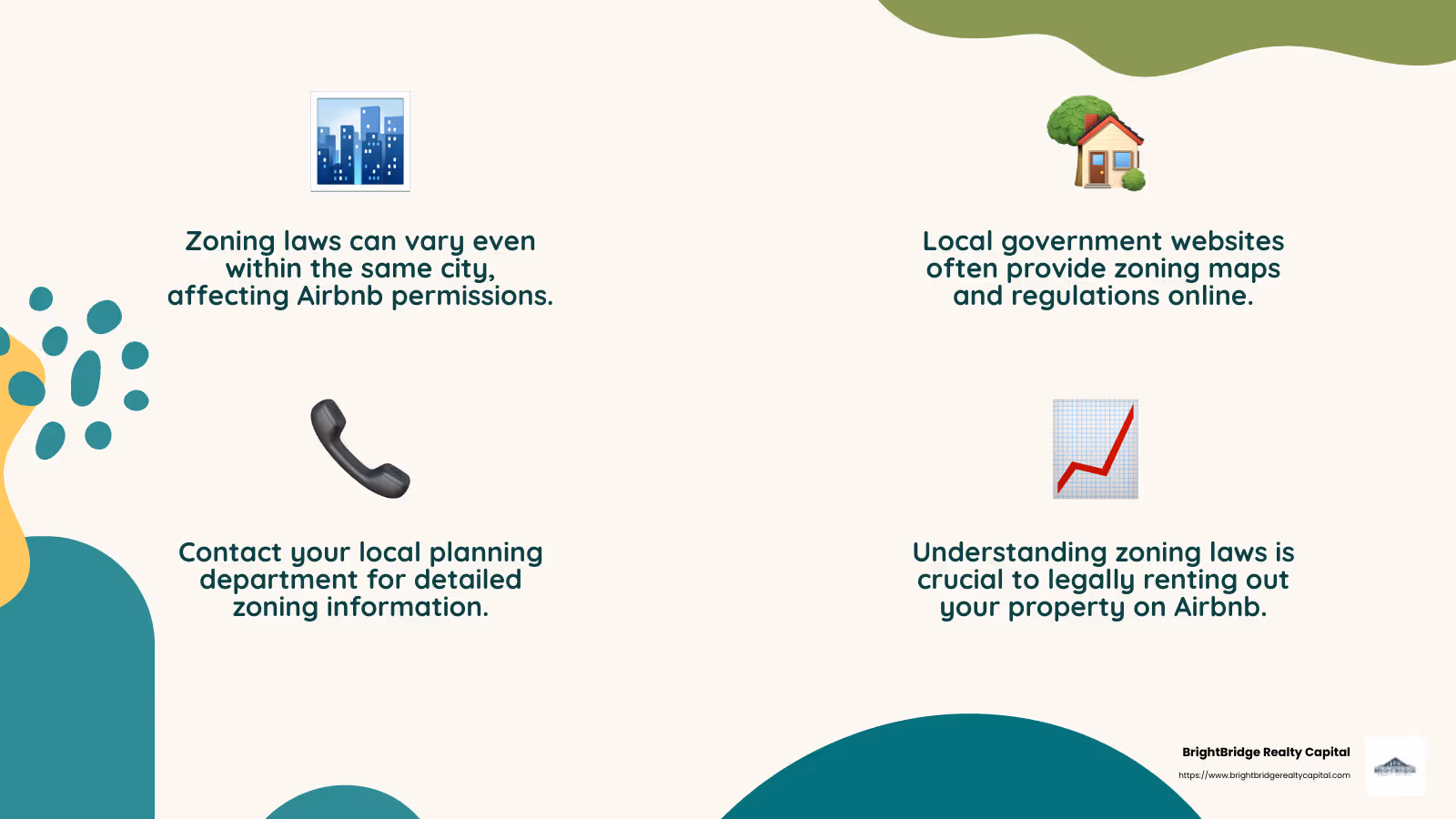 Zoning laws can vary widely between locations - primary residence mortgage airbnb infographic 4_facts_emoji_nature