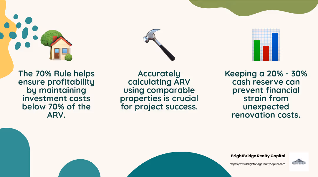 Understanding ARV is key to a successful fix and flip project. - how to finance a fix and flip infographic 3_facts_emoji_nature