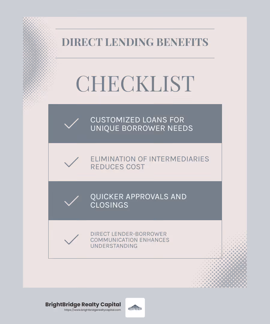 Direct lending solutions infographic - direct lending solutions infographic checklist-light-blue-grey