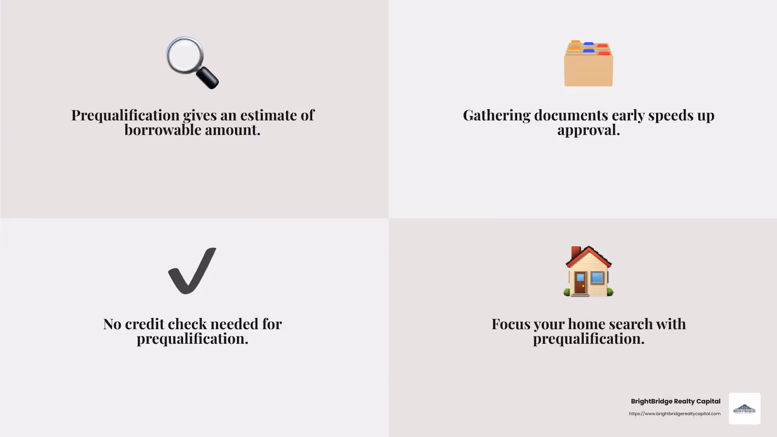 Prequalification benefits infographic - fast home loan approval infographic 4_facts_emoji_grey