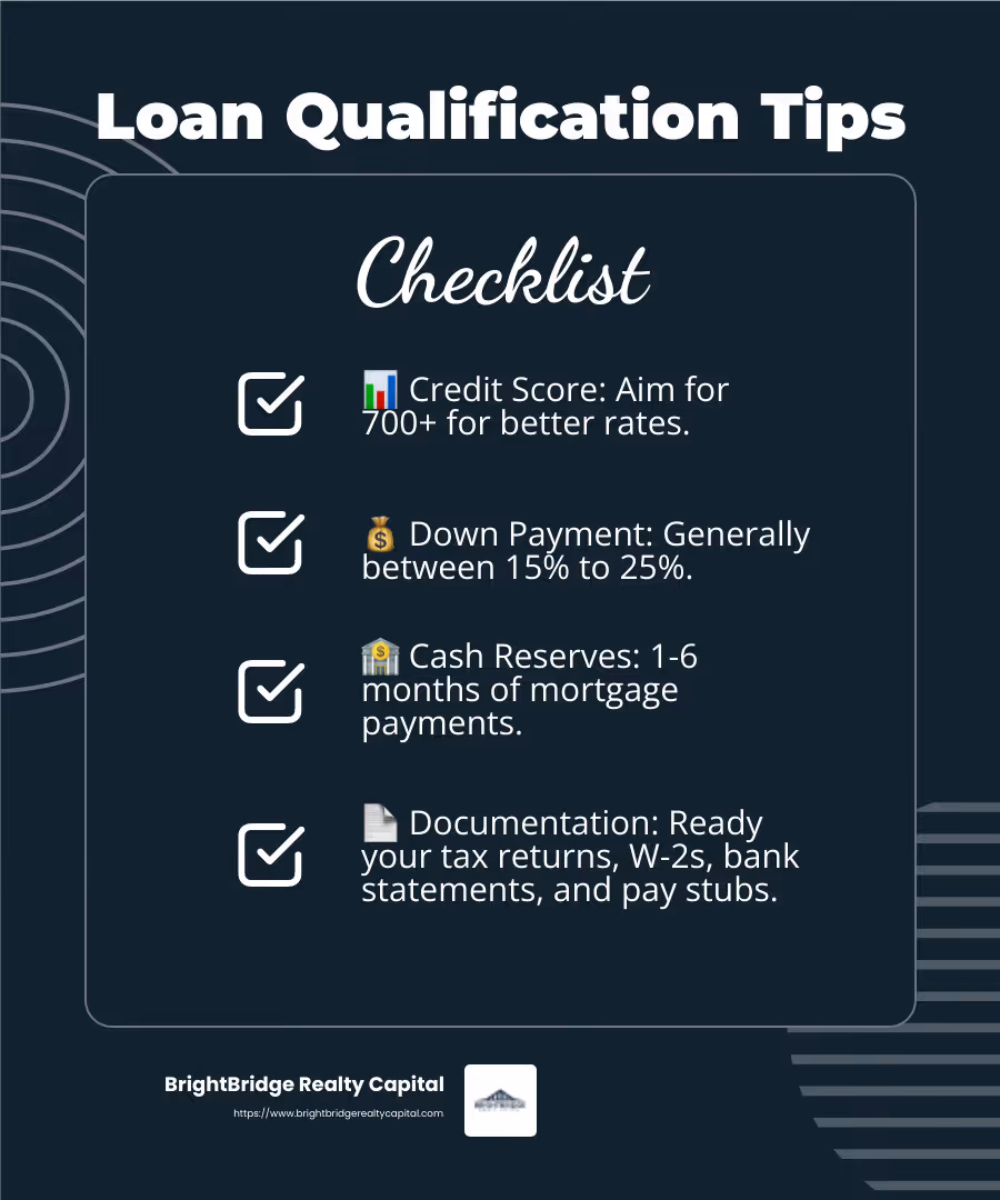 Investment property loan requirements infographic - investment property loans infographic checklist-dark-blue