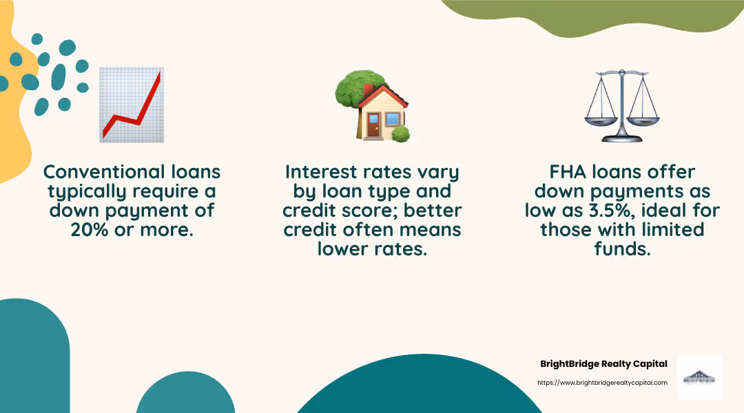 Interest rates are crucial for understanding loan costs - types of loans for real estate investors infographic 3_facts_emoji_nature