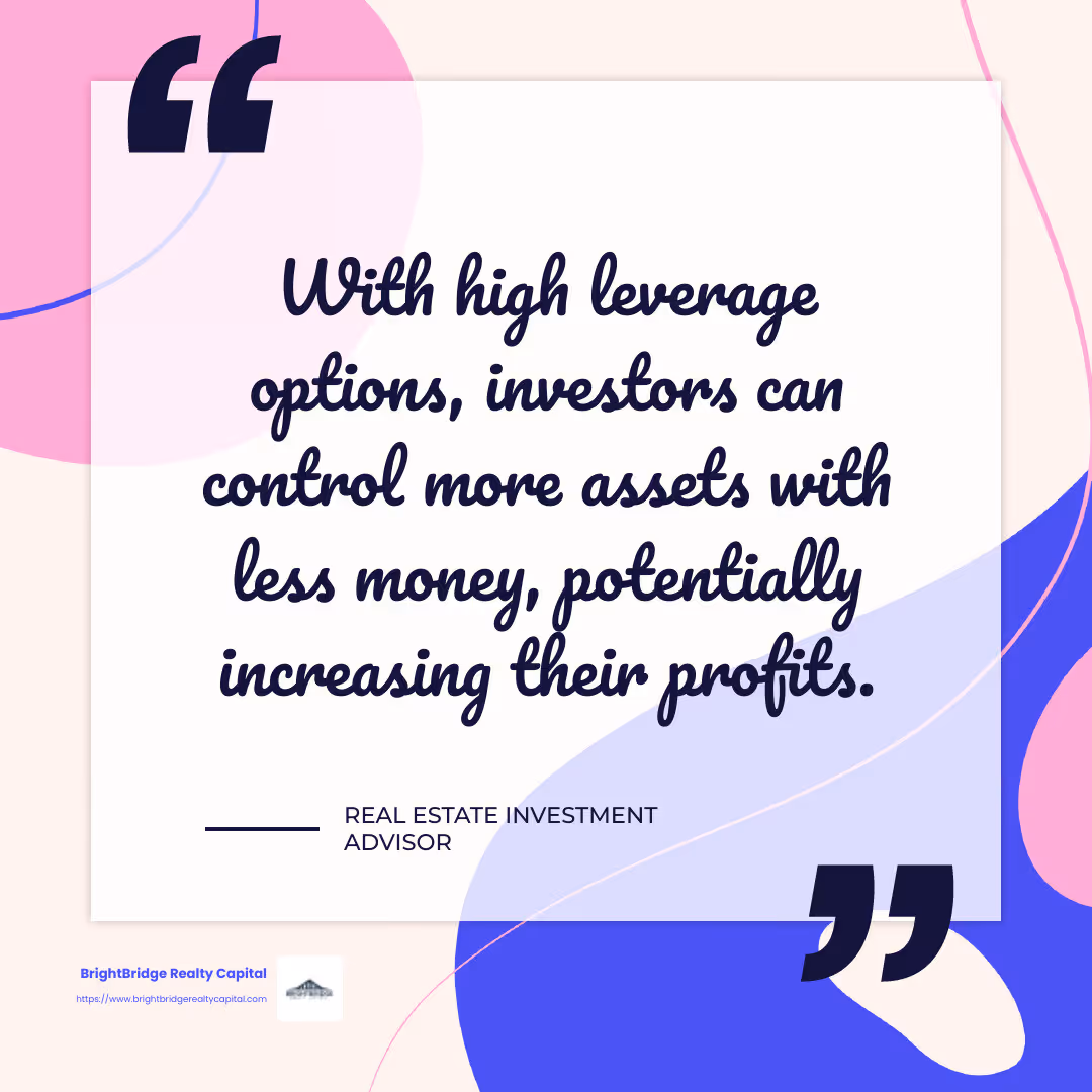 Quote about leverage - real estate fix and flip loans infographic simple-quote-colorful