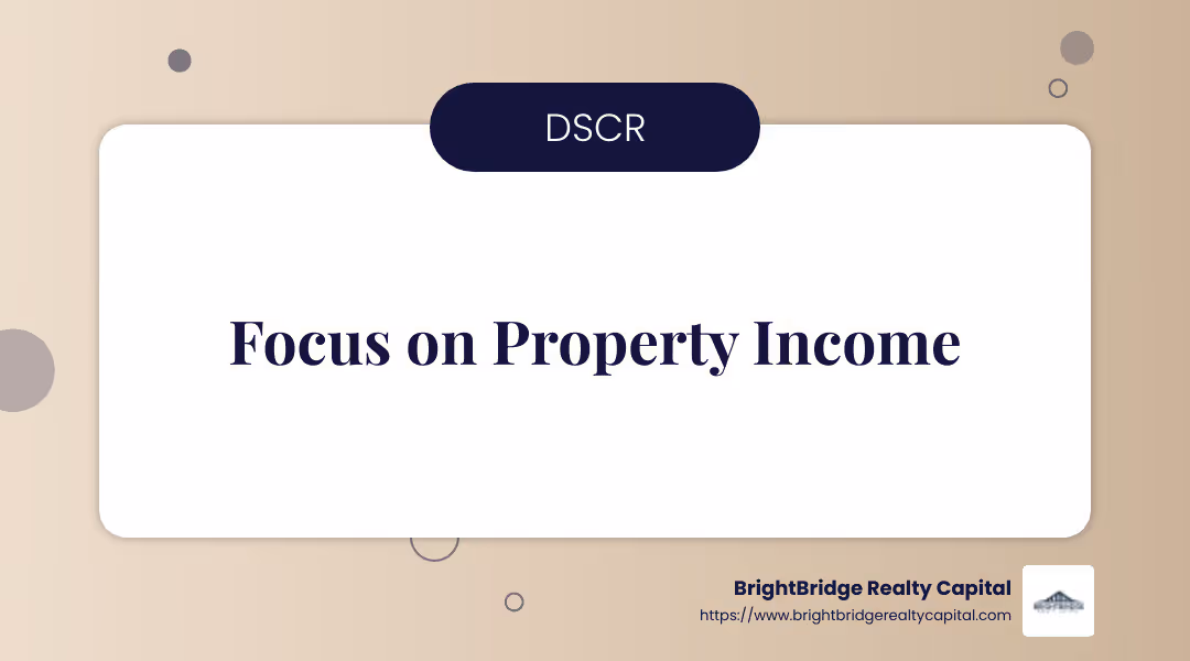 DSCR Loans focus on property income, not credit score - Investment Lending Low Credit Score infographic simple-info-landscape-card