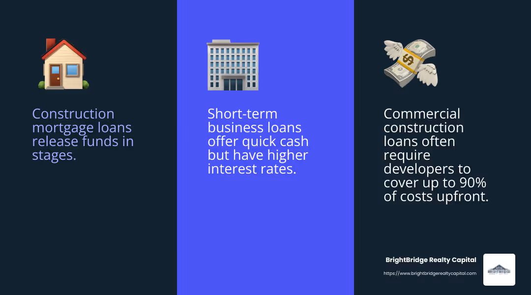 Debt financing is a popular choice for construction projects because it allows developers to access significant capital without giving up ownership. - Construction project funding infographic 3_facts_emoji_blue