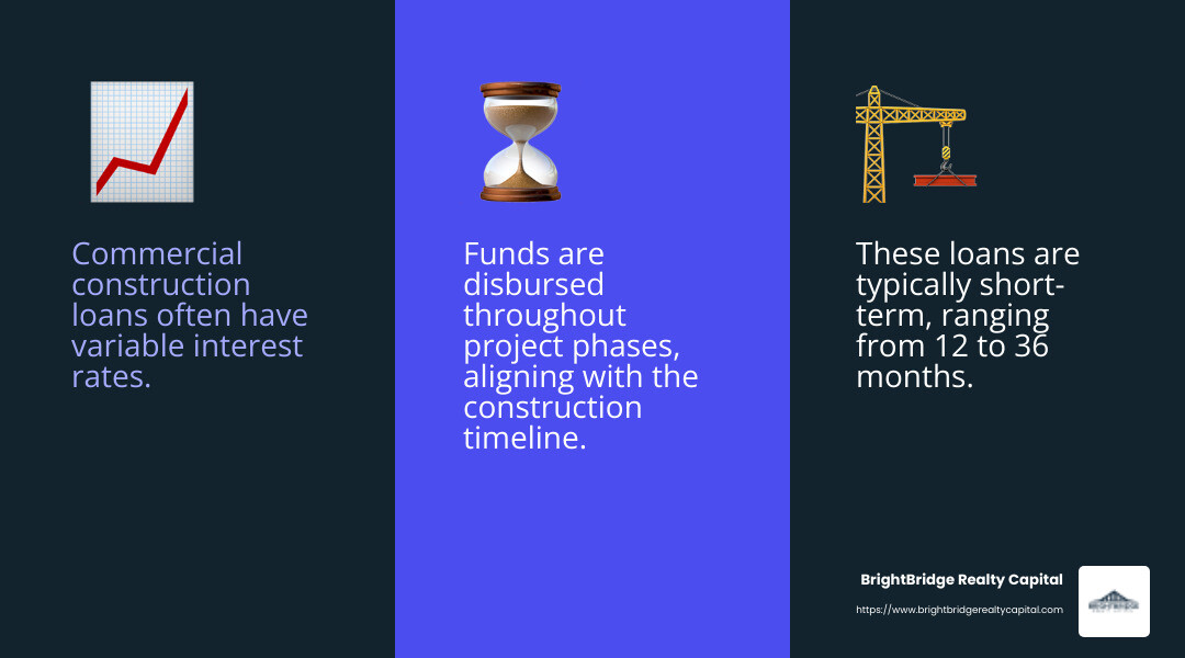 Variable Interest Rates and Short-Term Loan Benefits - commercial construction lenders infographic 3_facts_emoji_blue