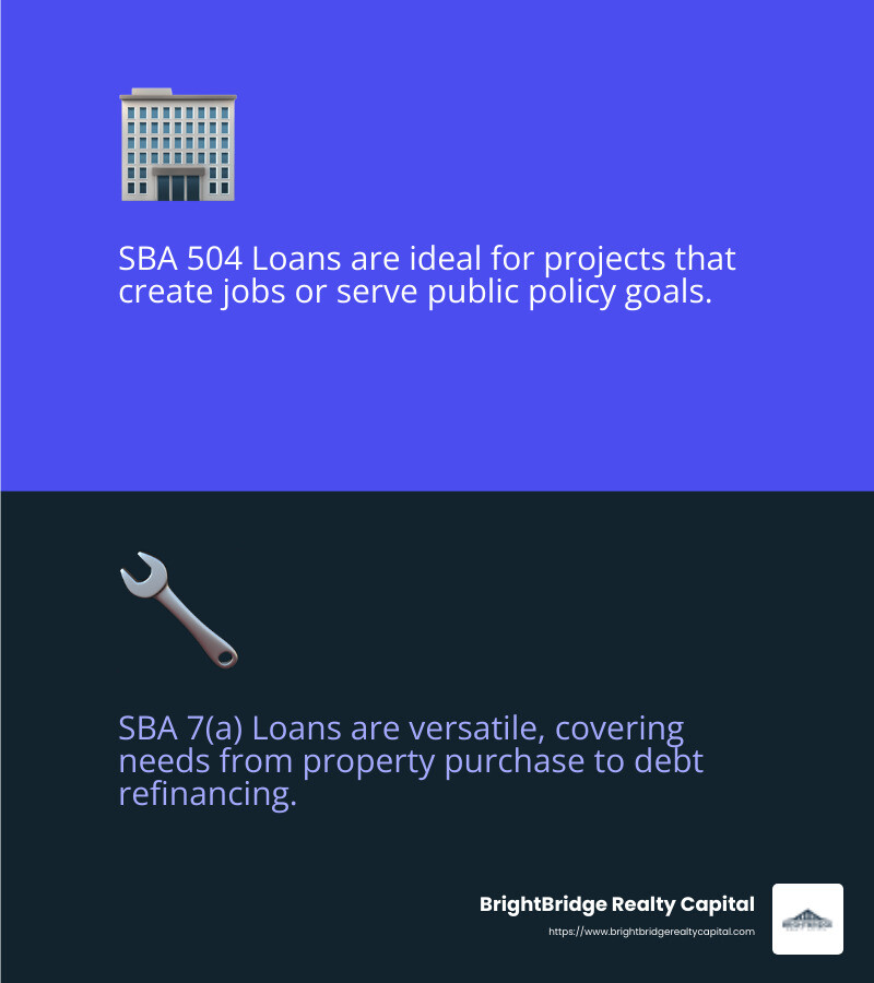 SBA Loan Benefits - commercial real estate investor looking for financing infographic 2_facts_emoji_blue