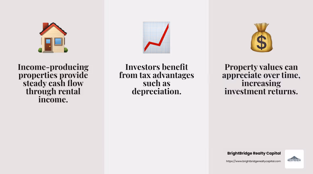 Income from Real Estate - real estate finance infographic 3_facts_emoji_grey