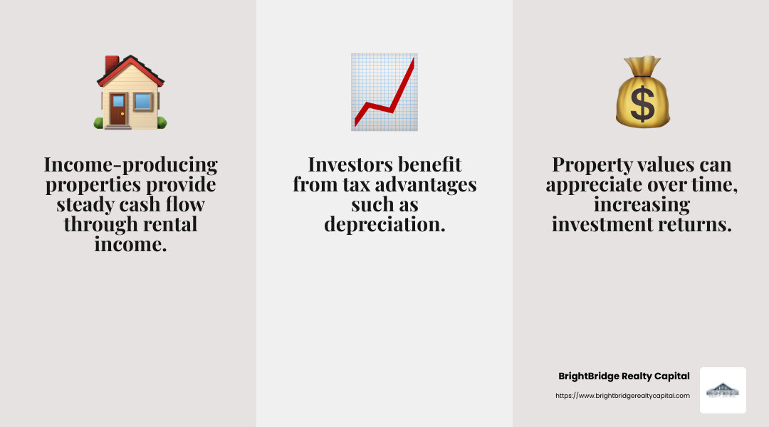 Income from Real Estate - real estate finance infographic 3_facts_emoji_grey