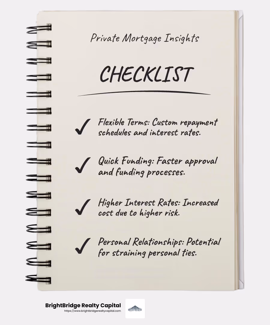 Understanding Private Mortgages - private mortgage lenders infographic checklist-notebook
