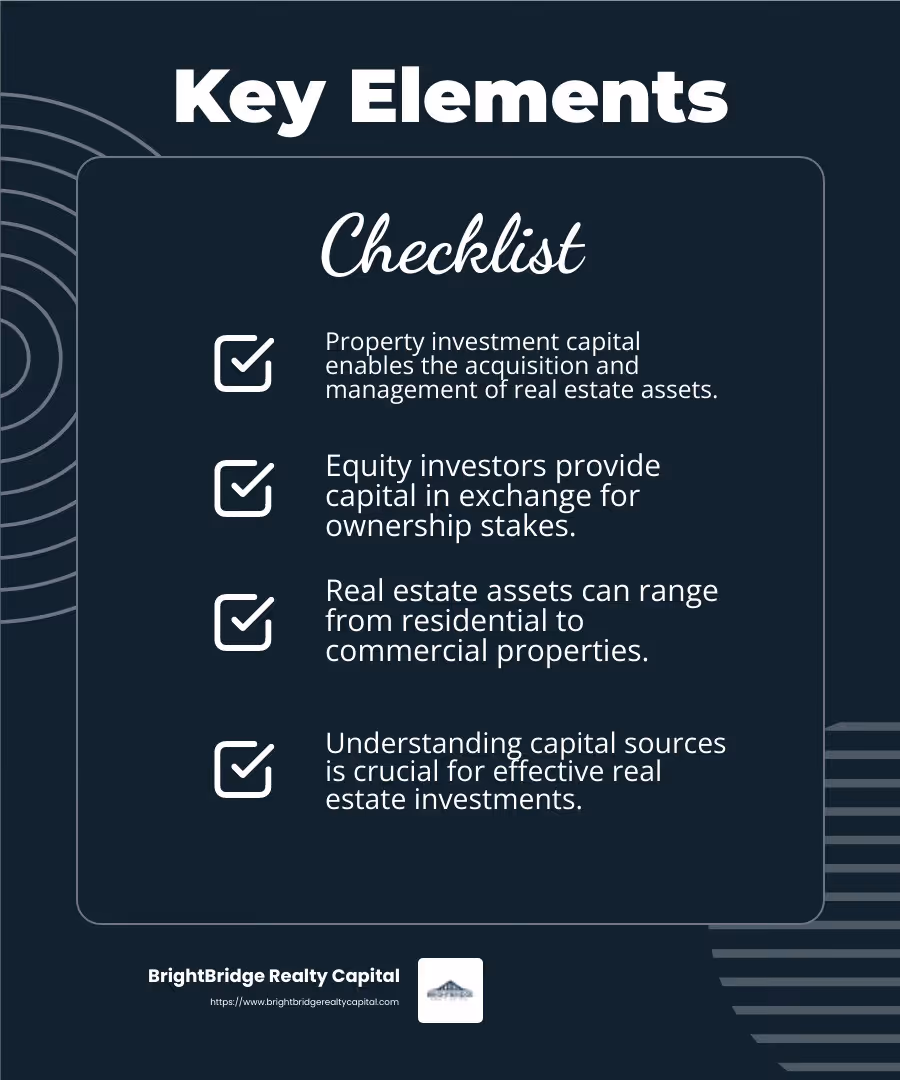 Investment Capital Infographic - property investment capital infographic checklist-dark-blue
