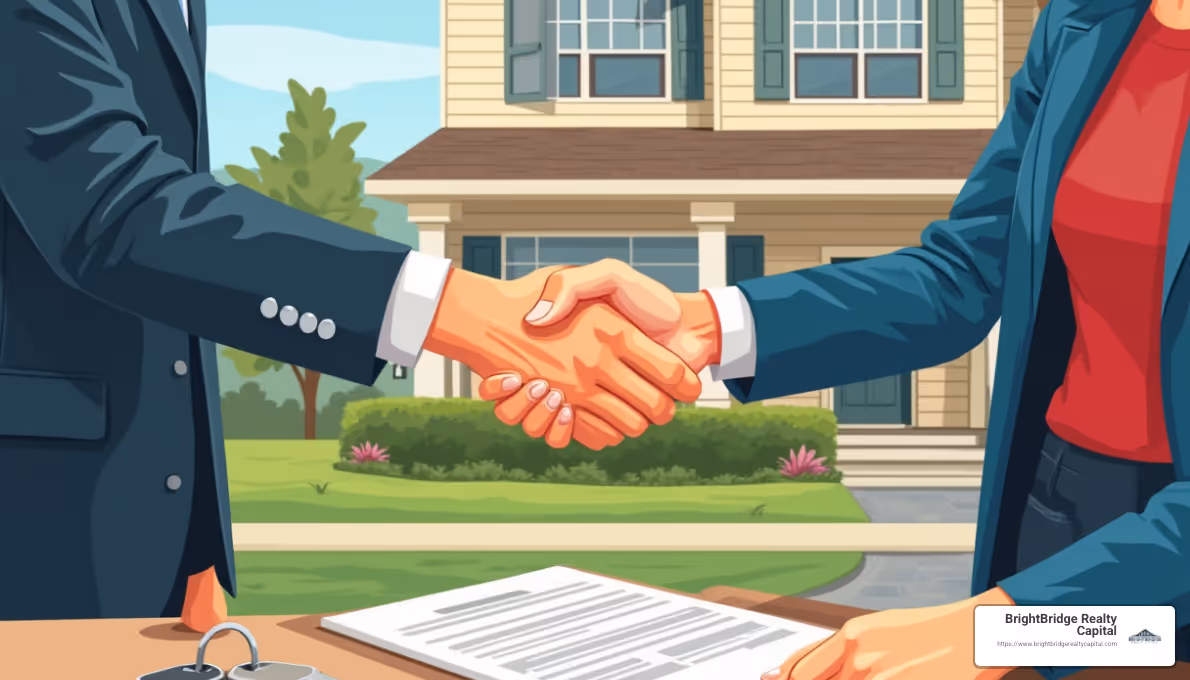 Real estate transaction illustration - flexible closing options