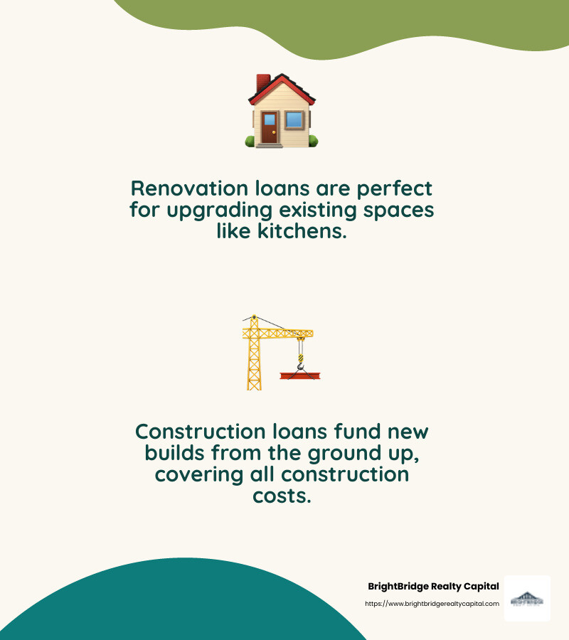 Understanding the Difference - what is a construction loan in real estate infographic 2_facts_emoji_nature