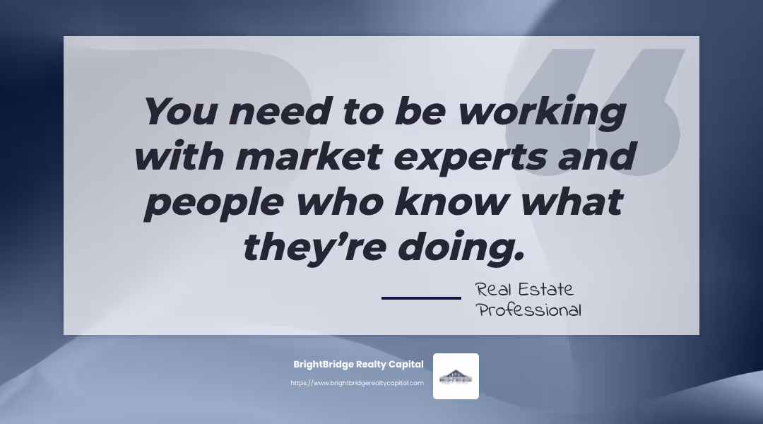 Quote about market experts - property financing experts infographic simple-quote-landscape-gray