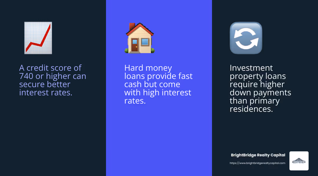 Credit Score Importance - real estate investment financing infographic 3_facts_emoji_blue
