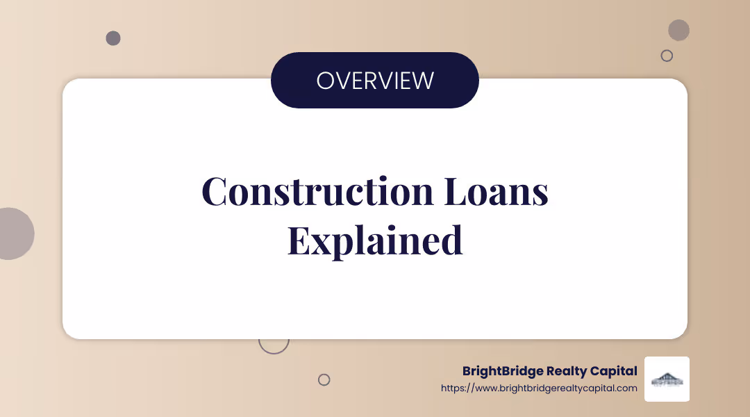 Understanding construction loans involves knowing their short-term nature and specific use for building and renovation costs. - investment property construction loan infographic simple-info-landscape-card