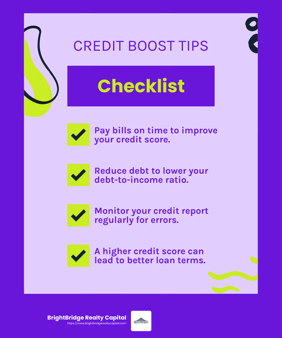 Importance of Credit Score - real estate investment loan options infographic checklist-fun-neon