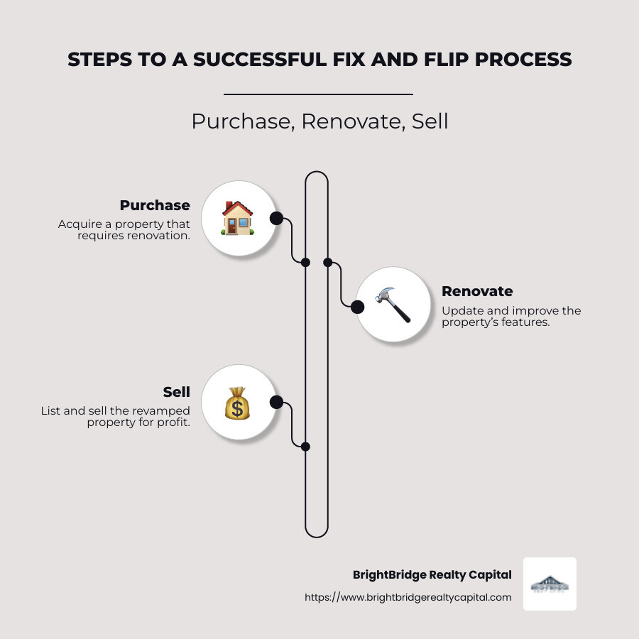 Steps to a Successful Fix and Flip Process: Purchase, Renovate, and Sell - fix and flip process infographic infographic-line-3-steps-neat_beige Steps to a Successful Fix and Flip Process: Purchase, Renovate, and Sell - fix and flip process infographic infographic-line-3-steps-neat_beige