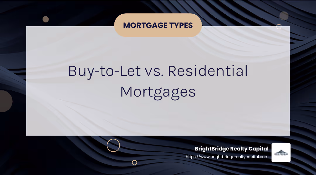 Interest rates tend to be higher for buy-to-let mortgages compared to residential ones. - buy to let mortgage on current home infographic simple-info-landscape-card-dark
