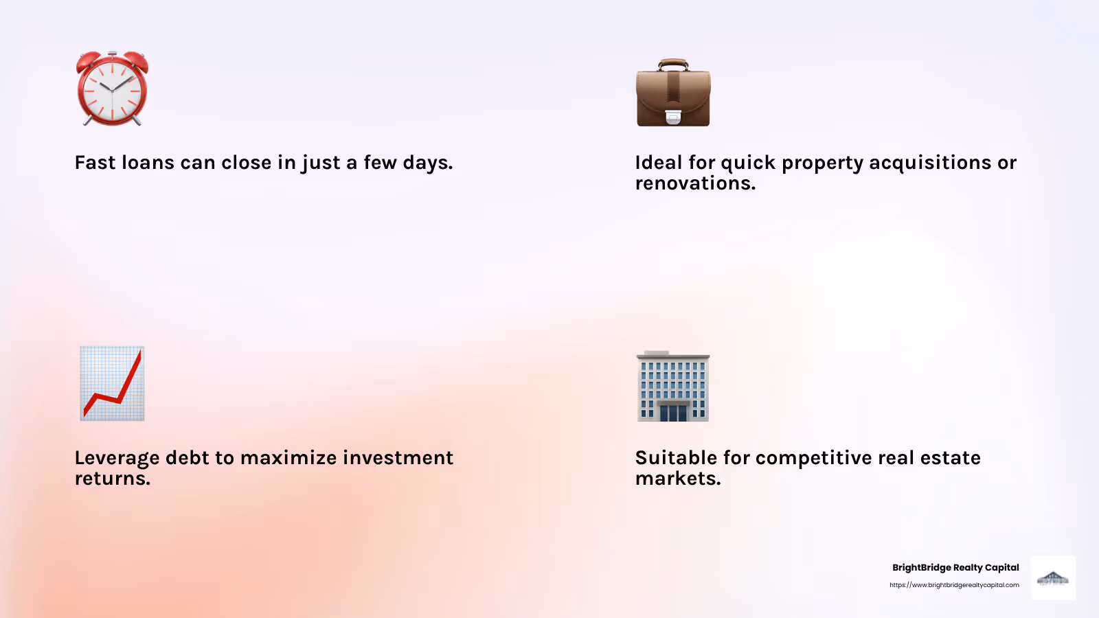 Loan approval process - fast commercial real estate loans infographic 4_facts_emoji_light-gradient