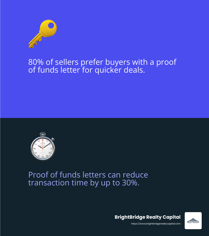 Having a Proof of Funds Letter can increase your chances of securing a deal by showing sellers you are financially prepared. - fix and flip proof of funds letter infographic 2_facts_emoji_blue