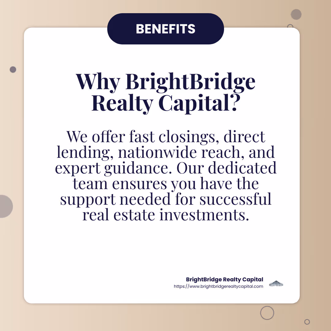 BrightBridge Realty Capital - Your Partner in Real Estate Financing - loan portfolio infographic simple-info-card
