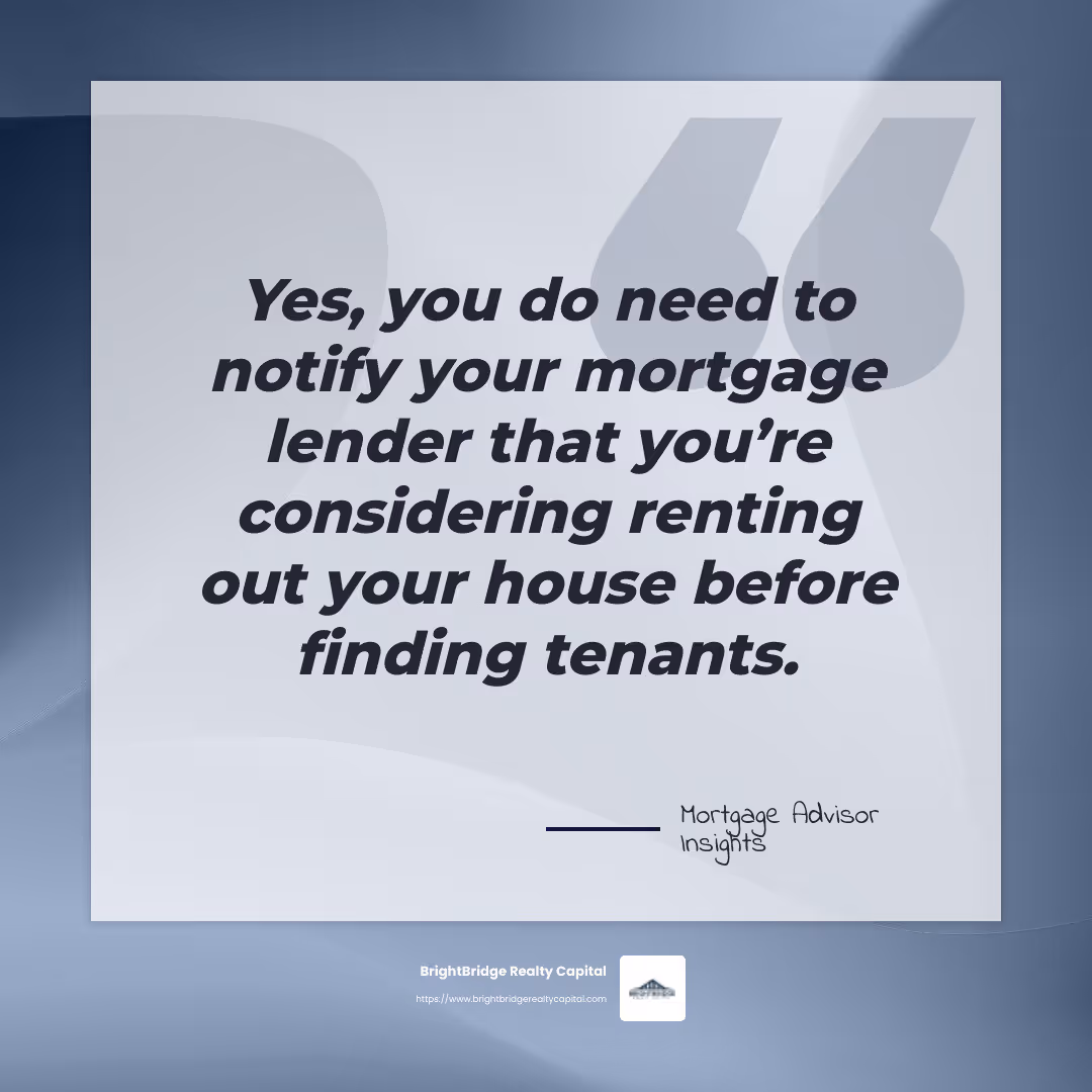 Lender Notification - renting your house with a mortgage infographic simple-quote-gray