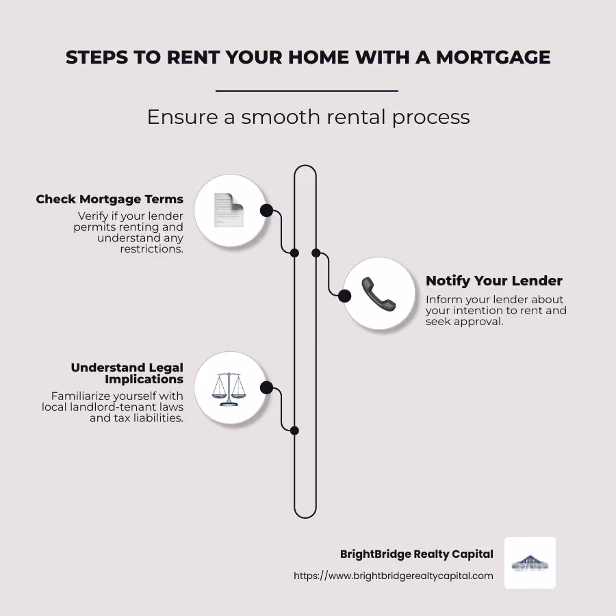 Checklist for renting a mortgaged home - renting your house with a mortgage infographic infographic-line-3-steps-neat_beige