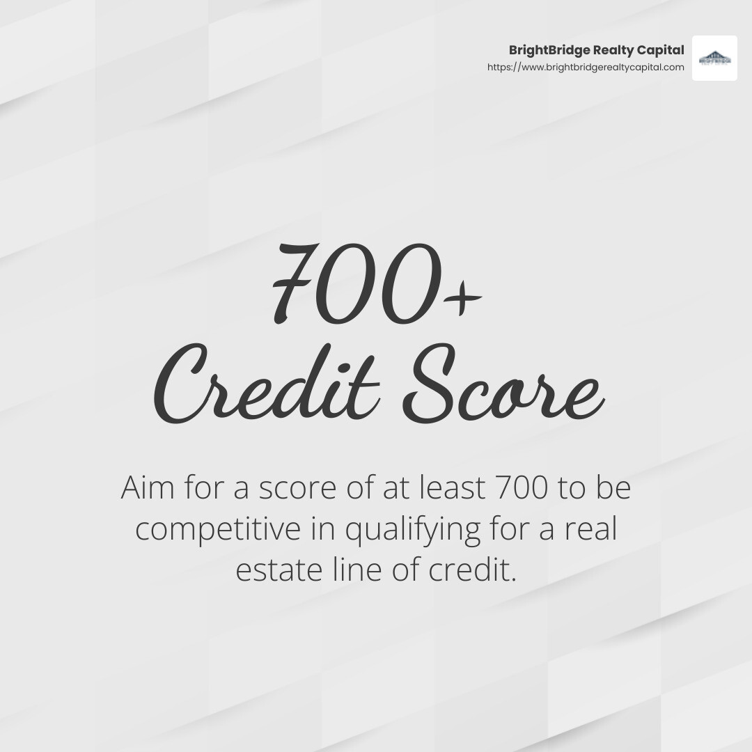Credit Score Importance - Real estate line of credit infographic simple-stat-light
