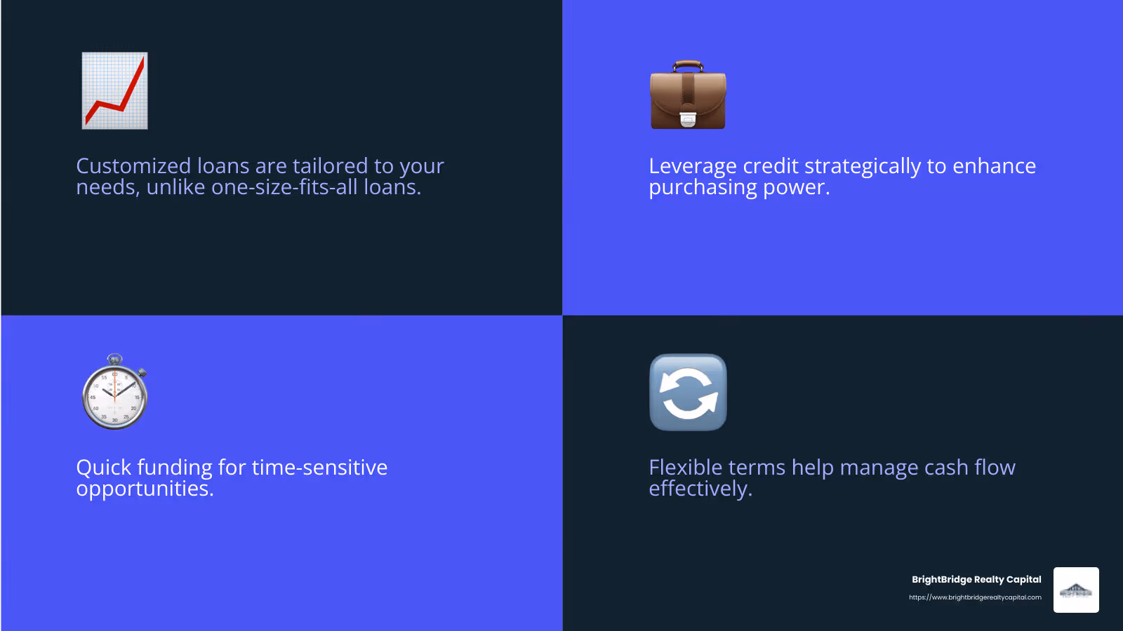 Customized funding solutions are custom to meet specific investment needs. - Customized funding solutions infographic 4_facts_emoji_blue