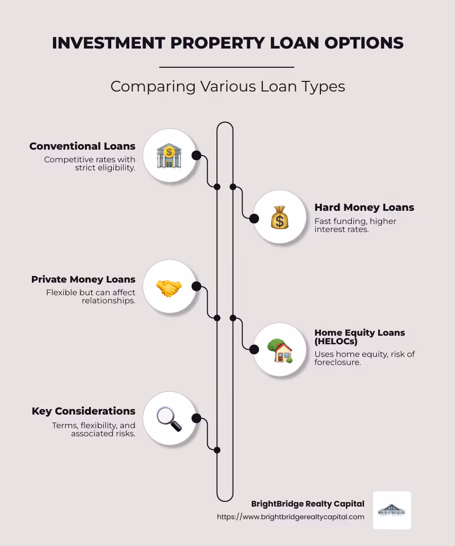 Infographic detailing types of investment property loans - best bank for investment property loan infographic infographic-line-5-steps-neat_beige