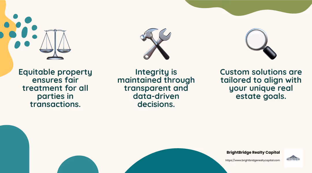 Integrity is key in real estate transactions - Custom real estate solutions infographic 3_facts_emoji_nature