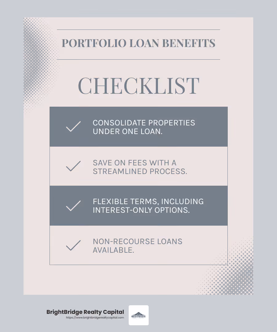 Competitive rates and terms custom to your portfolio - rental property portfolio loans infographic checklist-light-blue-grey