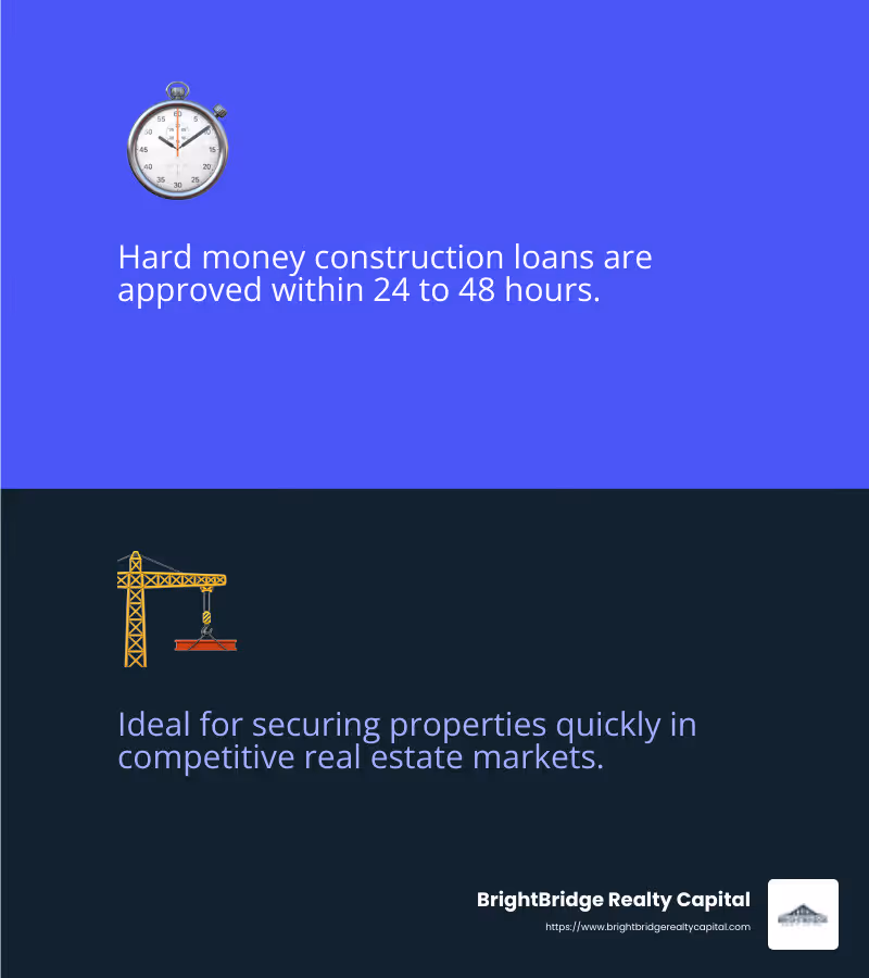 Quick approvals within 24 to 48 hours give you a competitive edge in fast markets. - hard money construction loans infographic 2_facts_emoji_blue