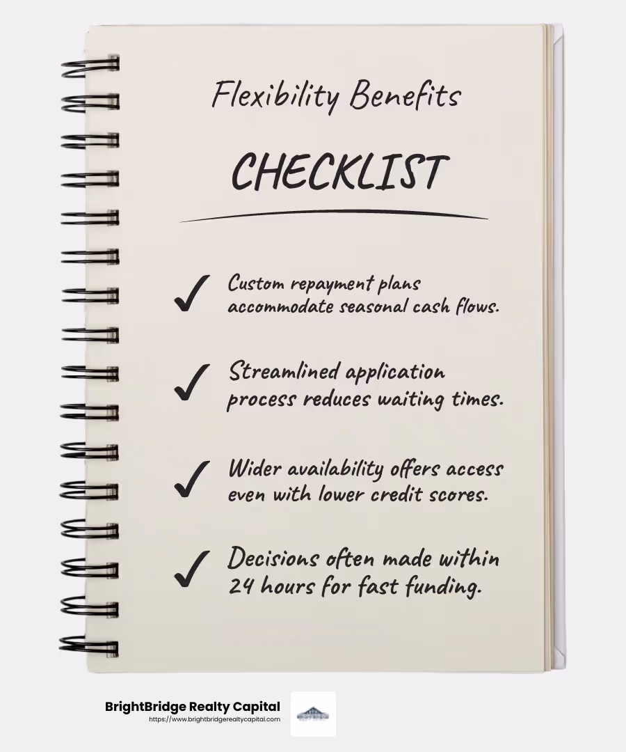 Flexible financing opens doors for more investors. - flexible financing options infographic checklist-notebook