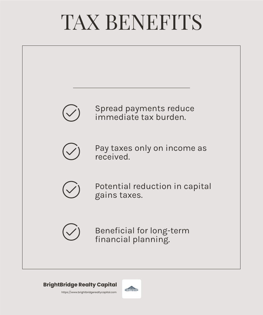 Tax Benefits of Owner Financing - owner financing rental property infographic checklist-light-beige Tax Benefits of Owner Financing - owner financing rental property infographic checklist-light-beige