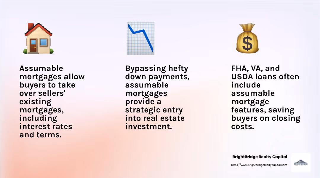 Assumable mortgages can help bypass hefty down payments - how to get 100 financing for a rental property infographic 3_facts_emoji_light-gradient