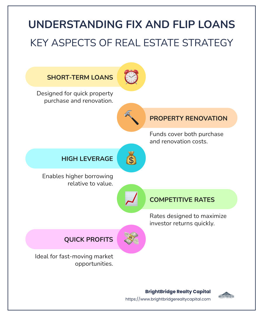 Infographic detailing the basics of fix and flip loans including definitions, short-term nature, and investment opportunities. - what are fix and flip loans infographic infographic-line-5-steps-colors Infographic detailing the basics of fix and flip loans including definitions, short-term nature, and investment opportunities. - what are fix and flip loans infographic infographic-line-5-steps-colors
