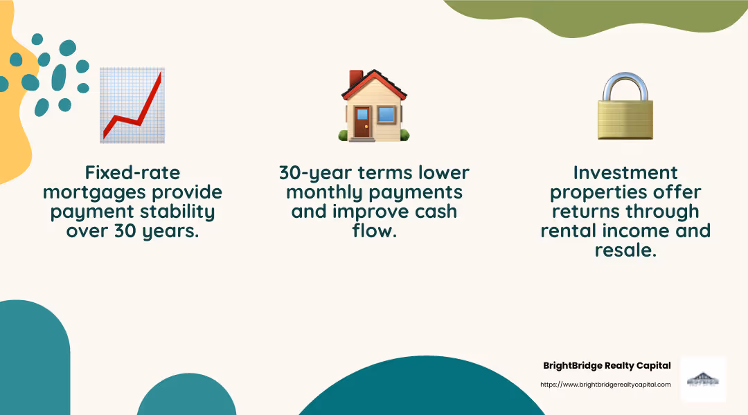 Fixed-rate mortgage comparison - rental property loans 30 year infographic 3_facts_emoji_nature
