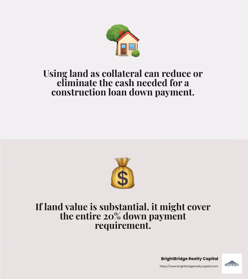 Land as Collateral - construction loan down payment infographic 2_facts_emoji_grey