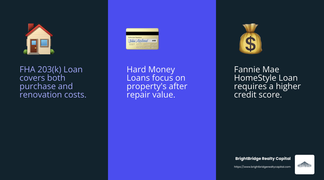 Hard Money Loan Benefits - loan to renovate investment property infographic 3_facts_emoji_blue