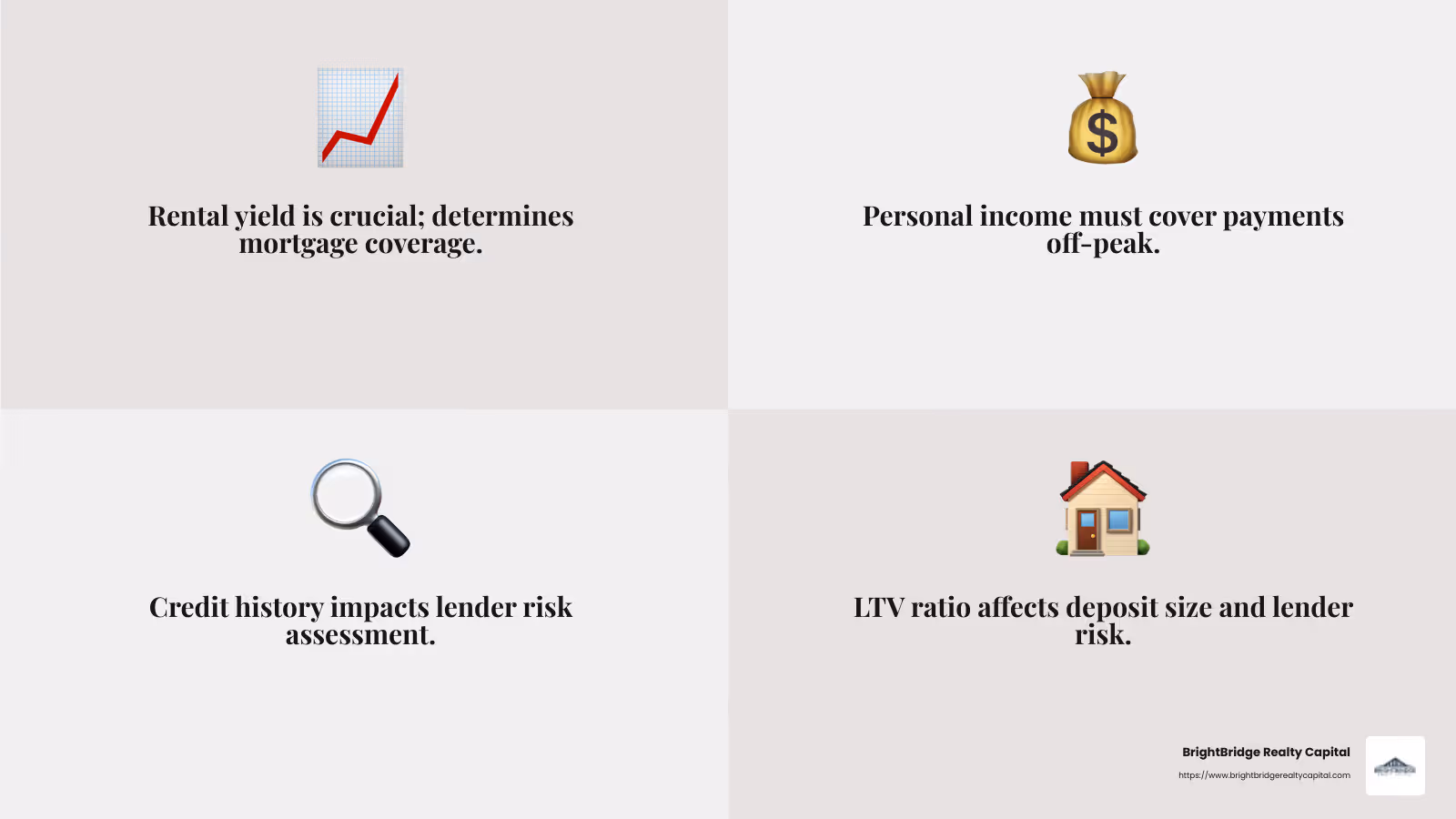 Understanding these criteria is crucial when applying for a mortgage for holiday rental property. - mortgage for holiday rental property infographic 4_facts_emoji_grey