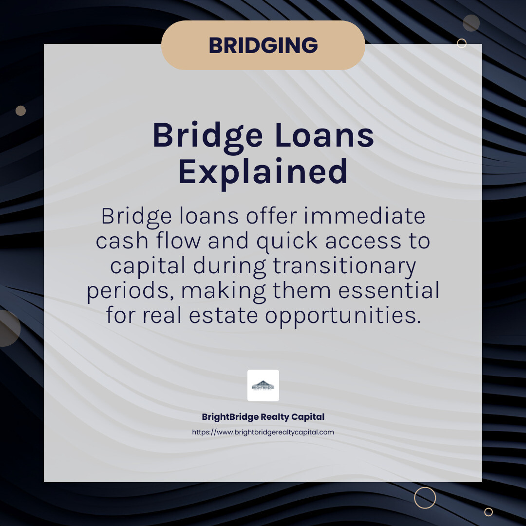 Bridge loans provide quick access to capital during transitionary periods. - Flexible bridge loan options infographic simple-info-card-dark Bridge loans provide quick access to capital during transitionary periods. - Flexible bridge loan options infographic simple-info-card-dark