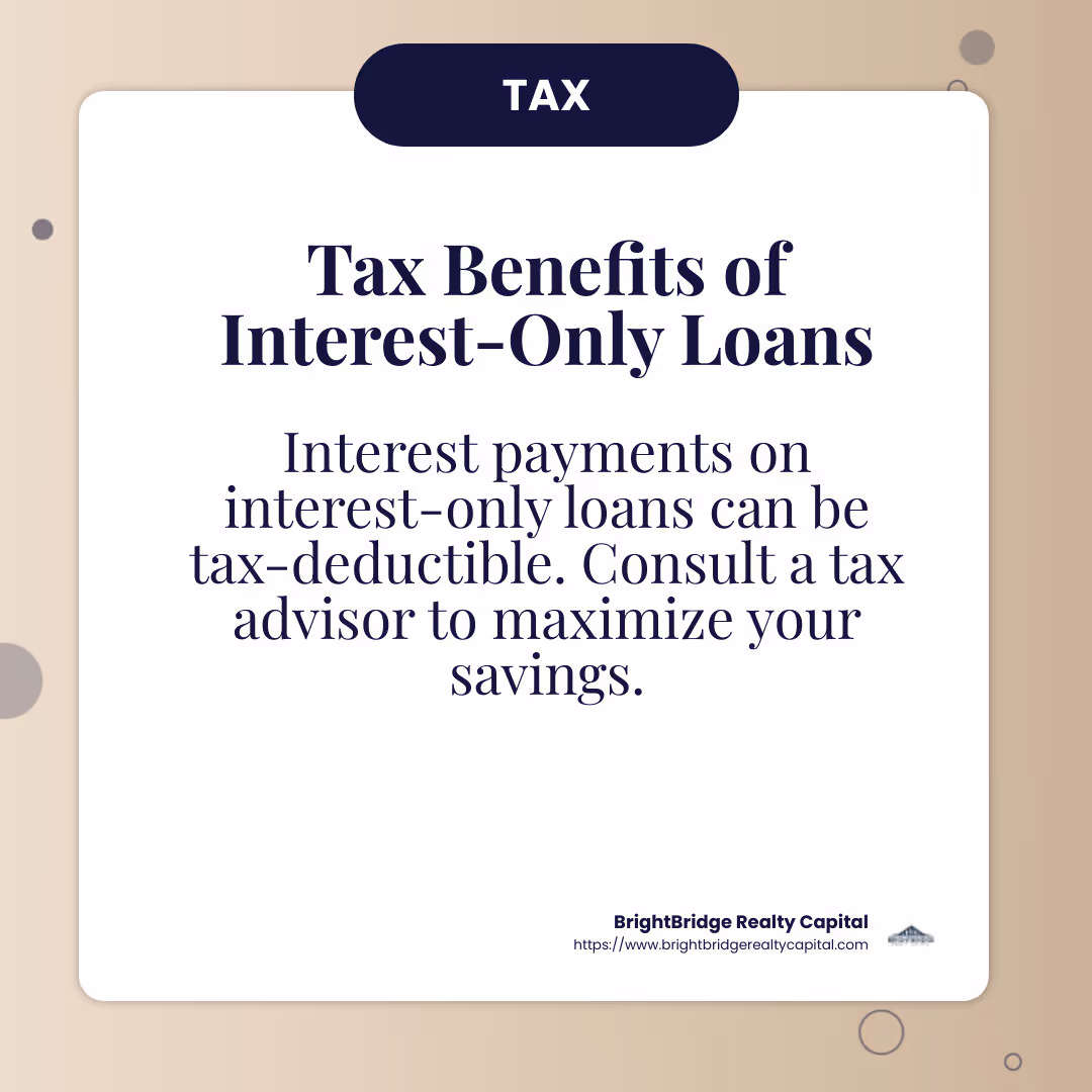 Tax benefits explained - interest only loan for rental property infographic simple-info-card